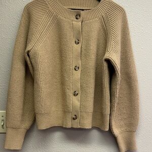 Banana Republic Beige Button-Up Cardigan